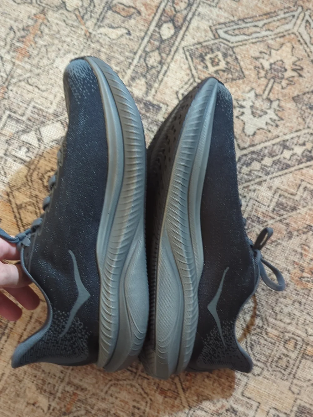 Hoka One One Mach 6 LA 1164033-BBLC Black Gray Running Sneaker Women's 9.5B